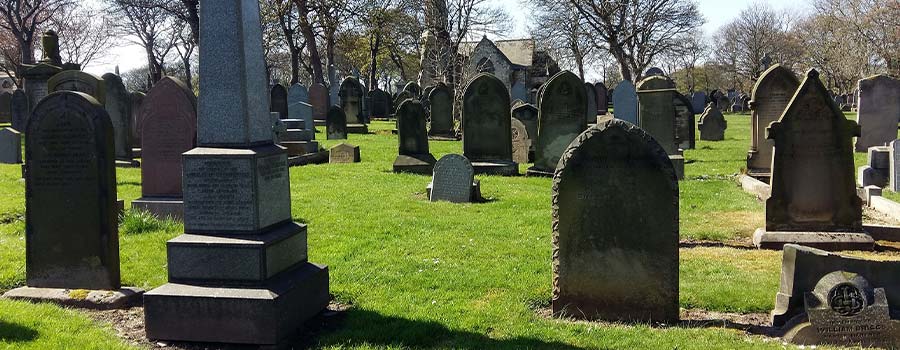 image of a graveyard during the day