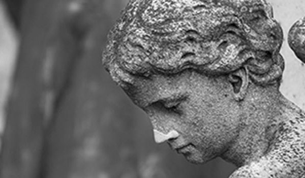 Angel grave in a cemetery