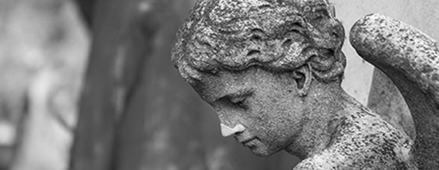 Angel grave in a cemetery