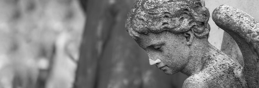 Angel statue in a cemetery