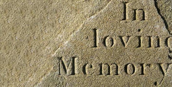 In loving Memory engraved in stone