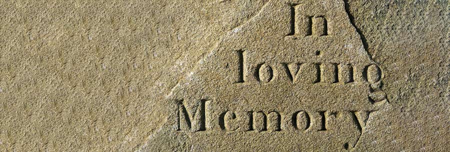 In loving Memory engraved in stone