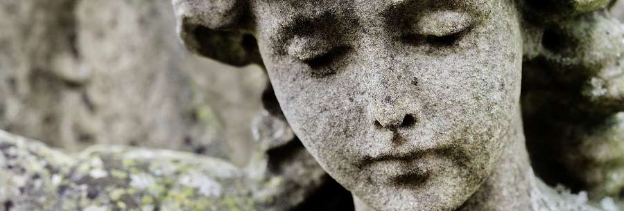 Stone angel statue weeping