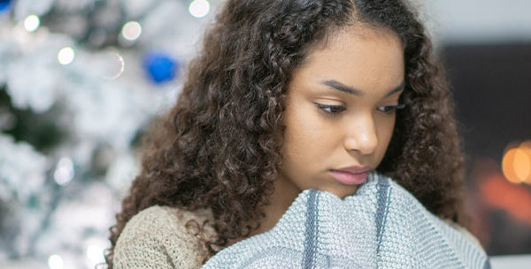 Child grieving through holiday season