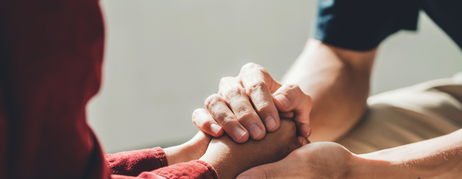two hands holding