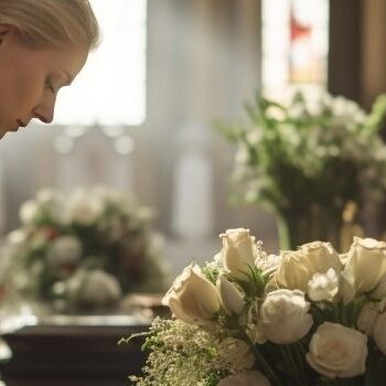 younger generations young lady at funeral