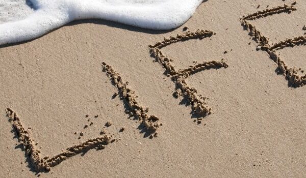 life written in sand