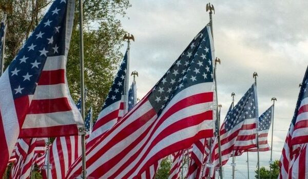 American flags