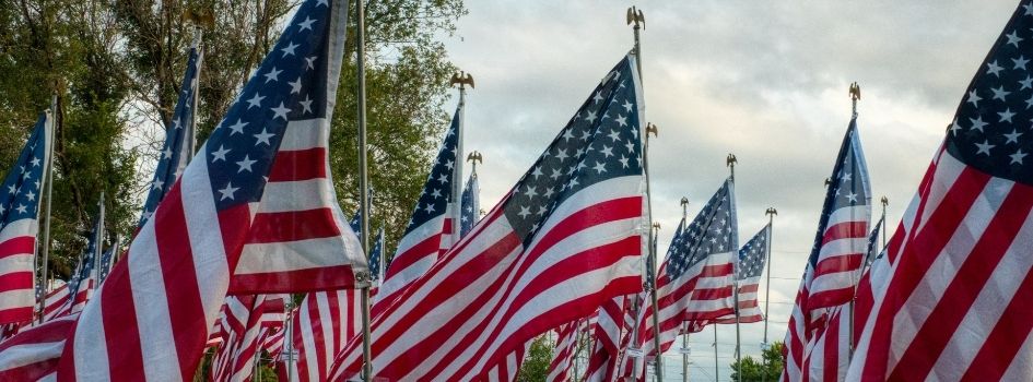 American flags